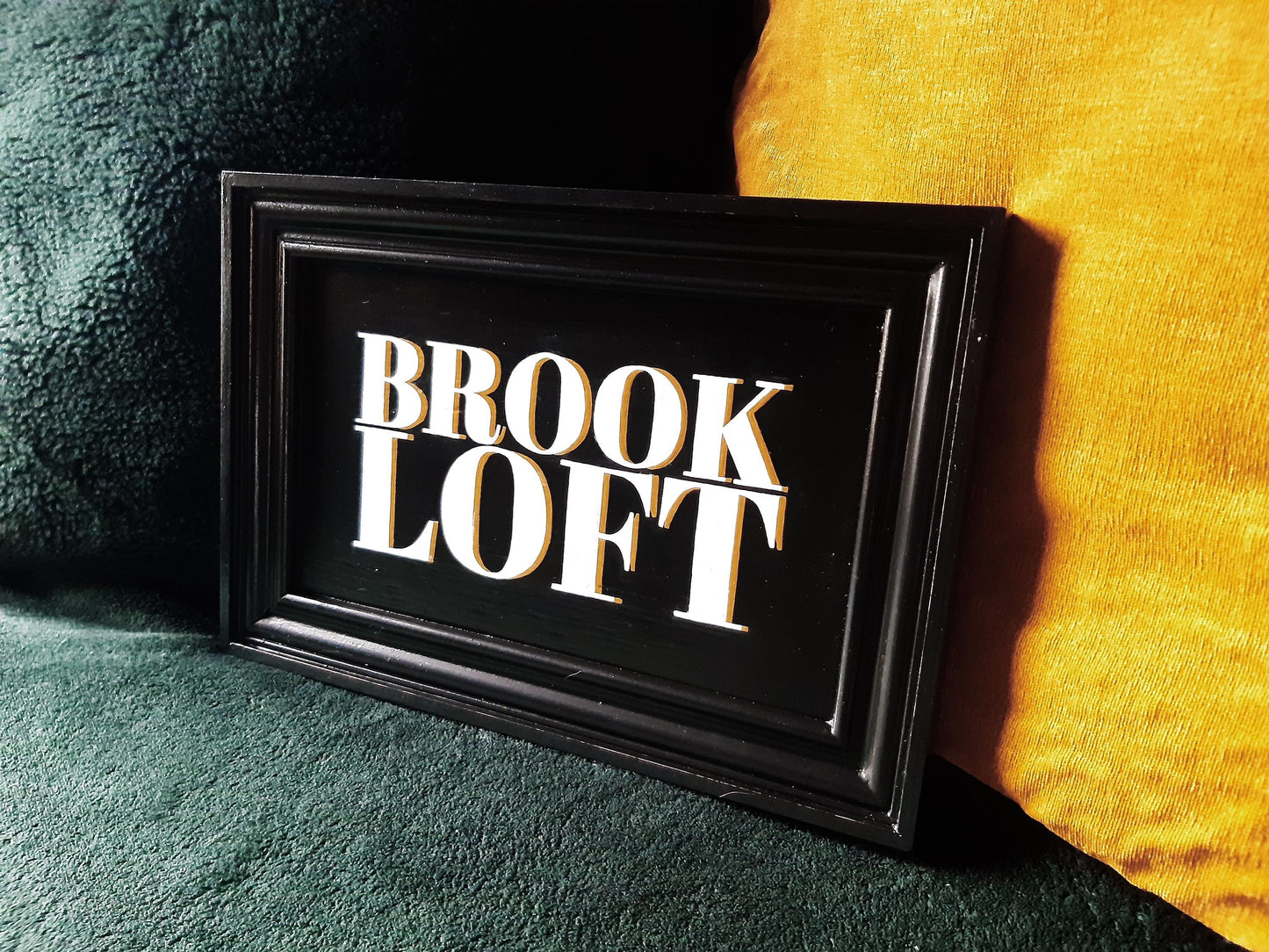 Personalised Hand Painted House Sign with Shadow - 21cm x 31cm