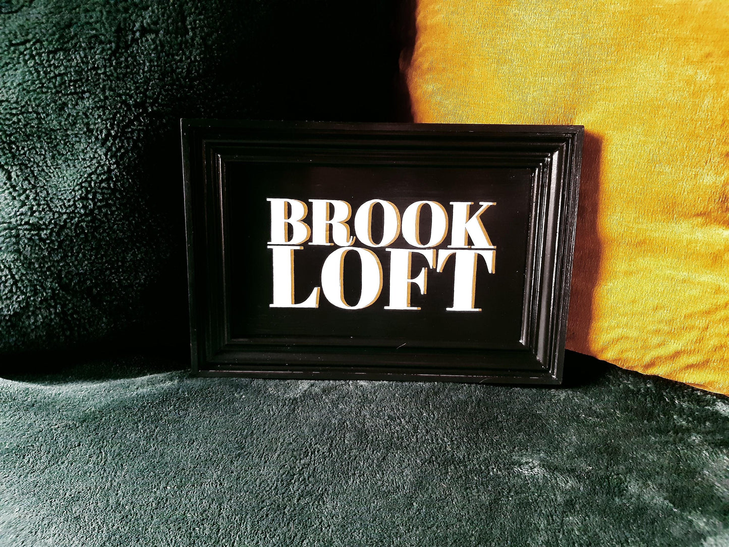 Personalised Hand Painted House Sign with Shadow - 21cm x 31cm