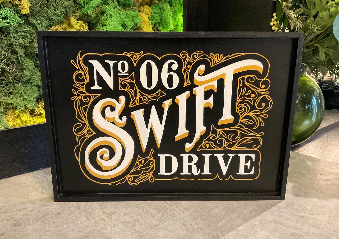 Personalised Hand Painted House Sign - 21cm x 31cm