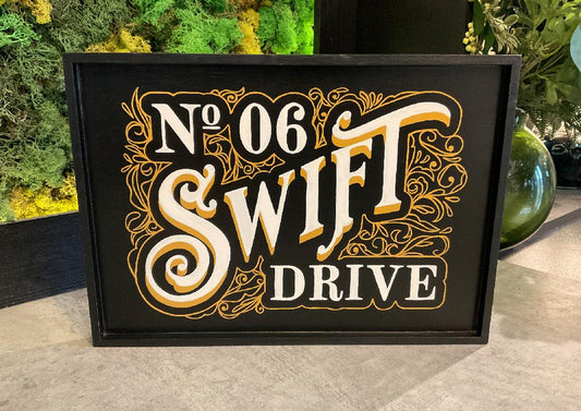Personalised Hand Painted House Sign - 21cm x 31cm