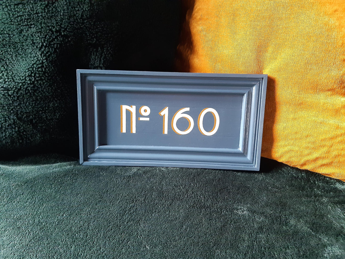Personalised Hand Painted House Sign with Shadow - 16cm x 31cm